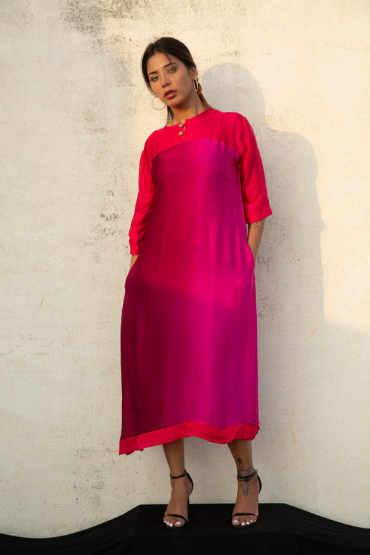 Two Tone Modalsilk Dress -R25