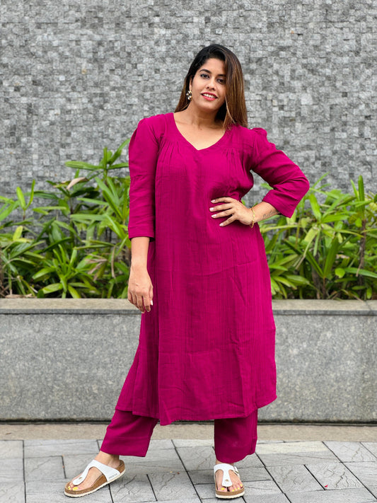 Eco - chic pink co ord set - f24