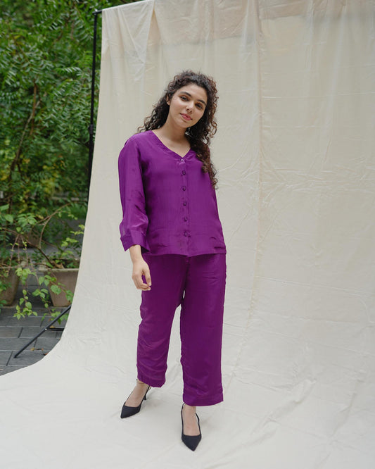 Deep purple co ord set