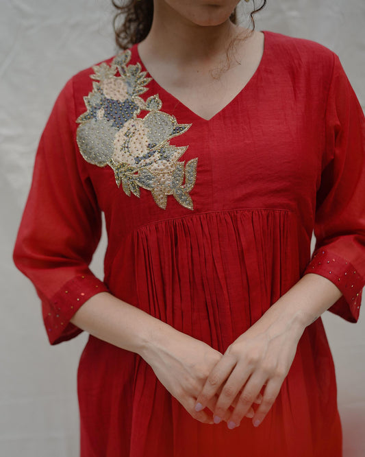 Festive red dress