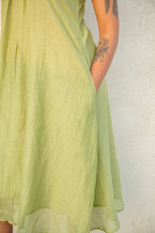 Mint Green Tunic With Hand Embroidery - q25