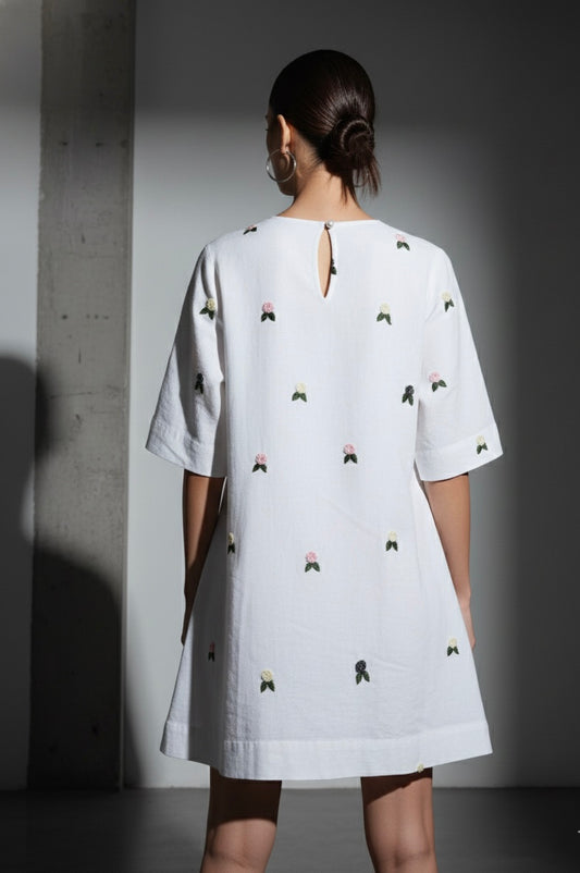 Vintage linen white dress